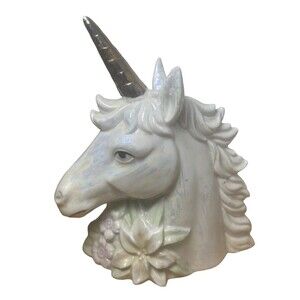 Price Products Unicorn Head  Figurine Porcelain Luster Glazed Figurine 6.5 inch